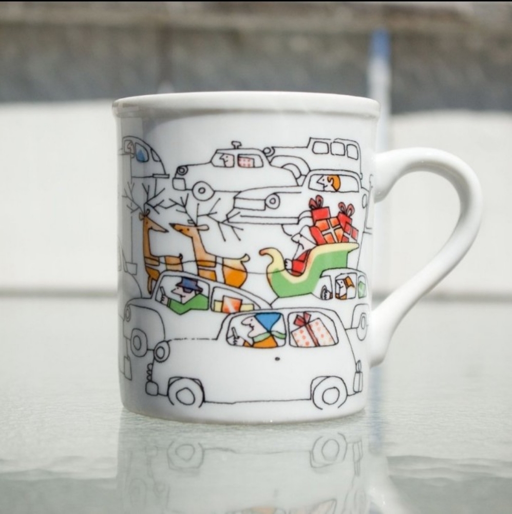 Toscany Collection "Santa Driving In Traffic" Mug